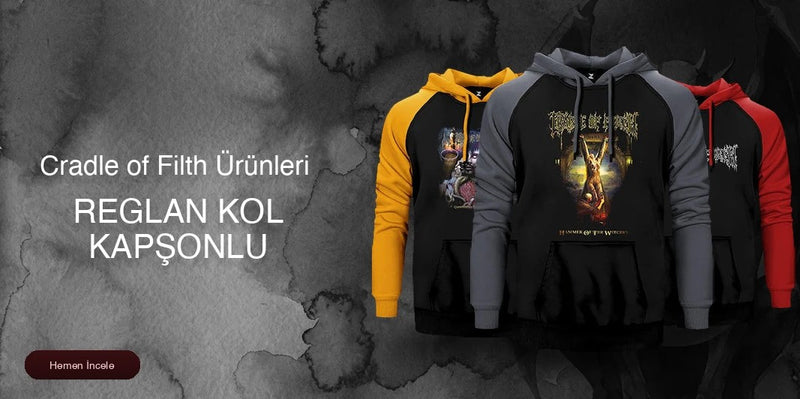 Cradle of Filth Reglan Kol Renkli Kapşonlu