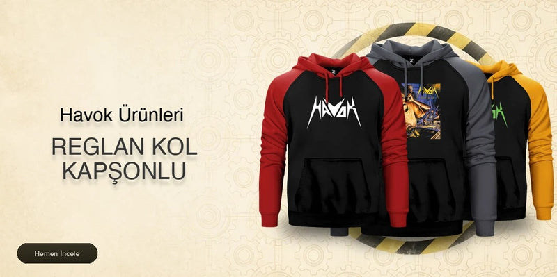 Havok Reglan Kol Renkli Kapşonlu