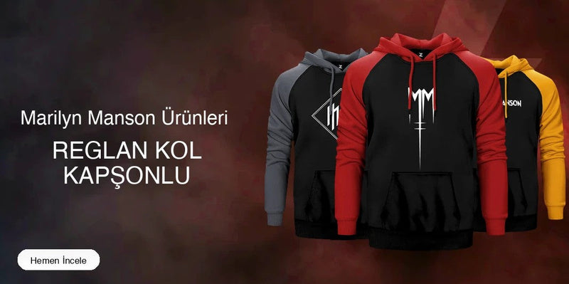 Marilyn Manson Reglan Kol Renkli Kapşonlu