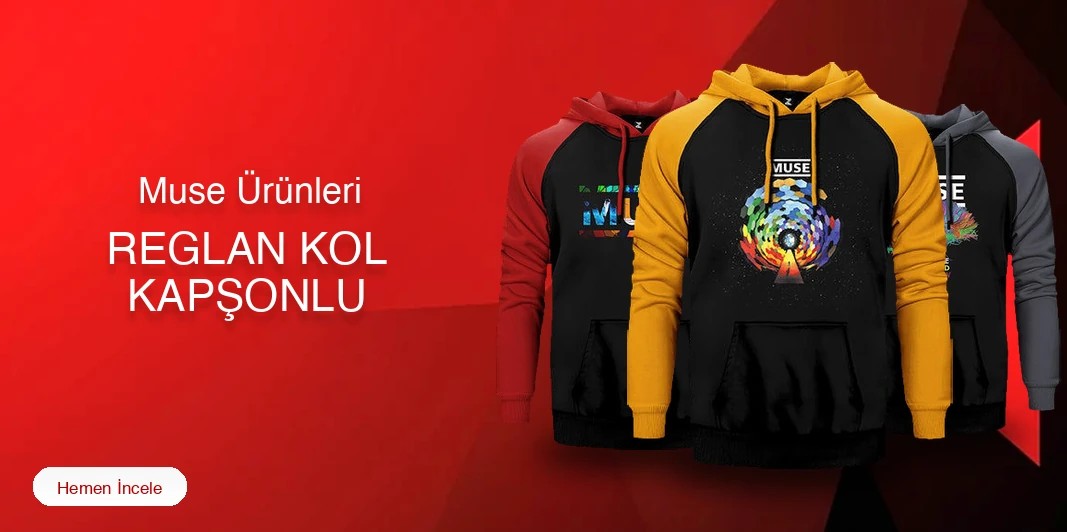 Muse Reglan Kol Renkli Kapşonlu kapak