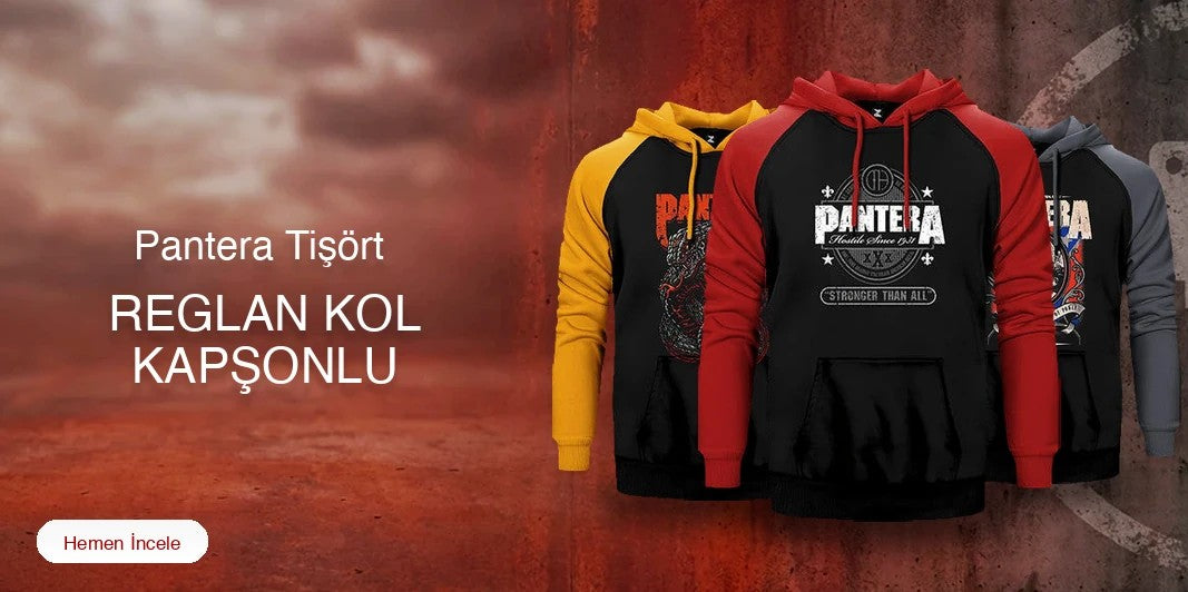 Pantera Reglan Kol Renkli Kapşonlu kapak