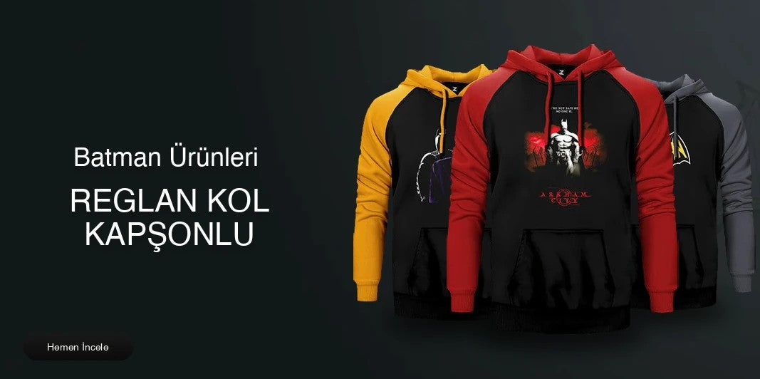 Batman Çift Renk Reglan Kol Sweatshirt kapak