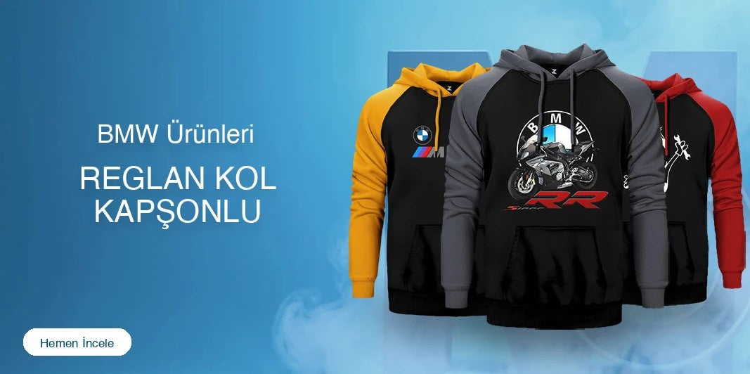 BMW Reglan Kol Renkli Kapşonlu kapak