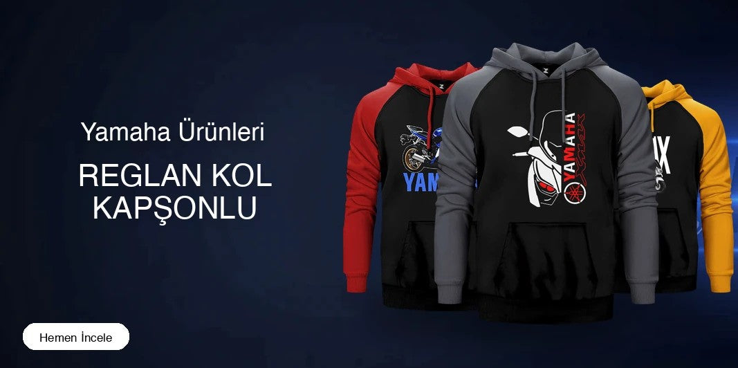Yamaha Reglan Kol Renkli Kapşonlu kapak