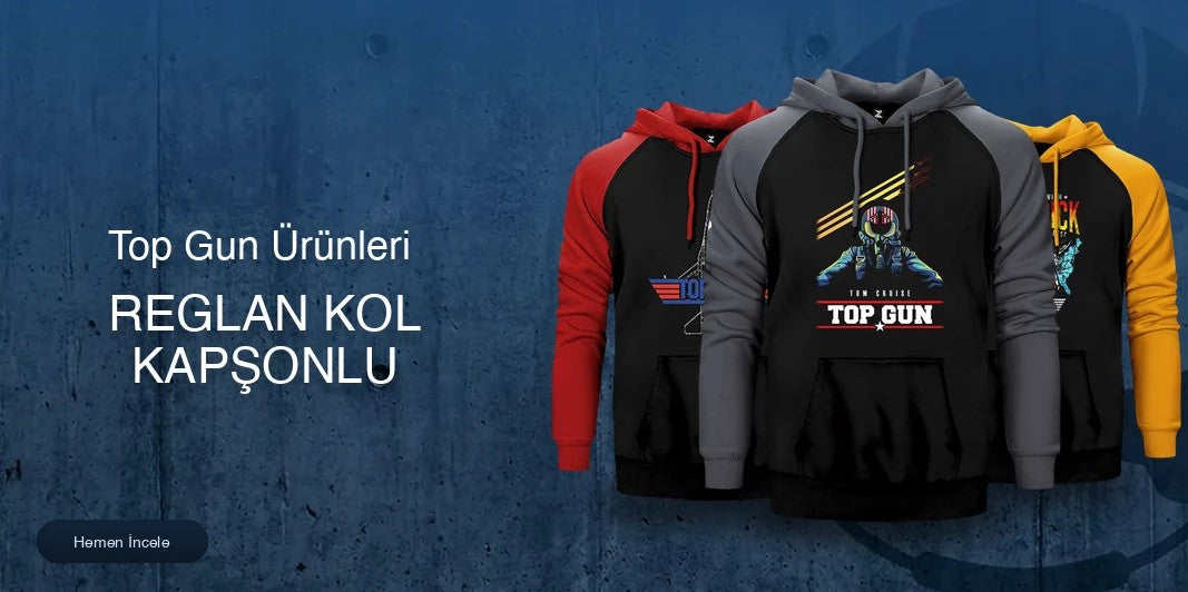 Top Gun Çift Renk Reglan Kol Sweatshirt kapak