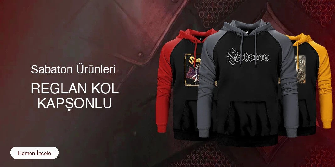 Sabaton Reglan Kol Renkli Kapşonlu kapak