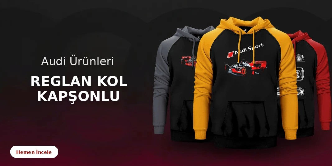 Audi Reglan Kol Renkli Kapşonlu kapak
