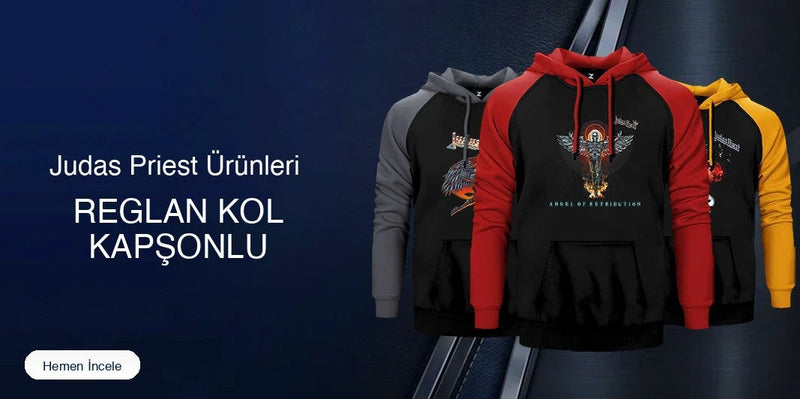 Judas Priest Reglan Kol Renkli Kapşonlu
