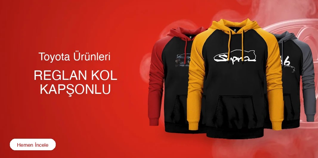 Toyota Reglan Kol Renkli Kapşonlu kapak