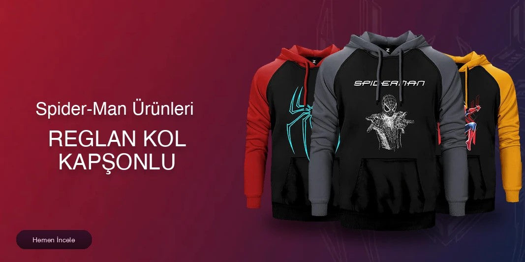 Spider-Man Çift Renk Reglan Kol Sweatshirt kapak