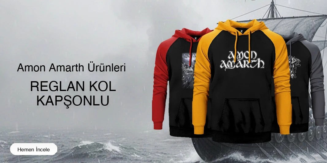 Amon Amarth Reglan Kol Renkli Kapşonlu kapak