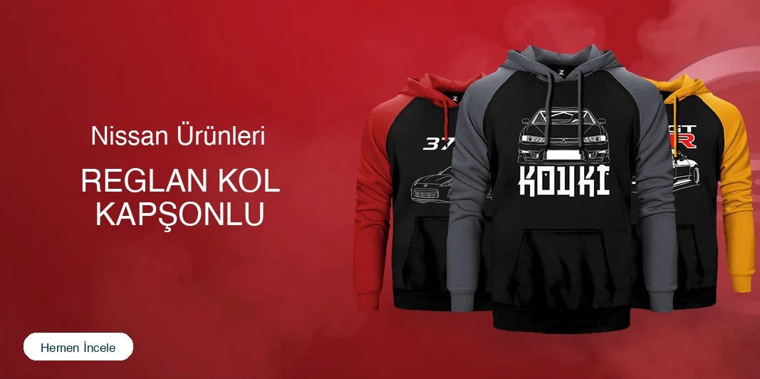 Nissan Reglan Kol Renkli Kapşonlu kapak