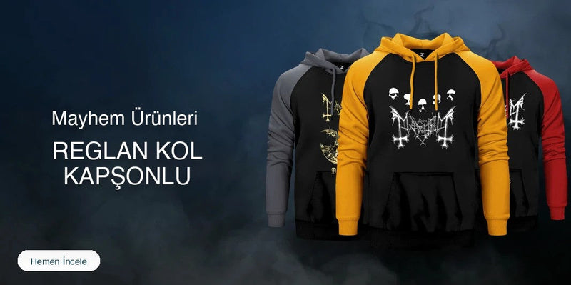 Mayhem Reglan Kol Renkli Kapşonlu kapak