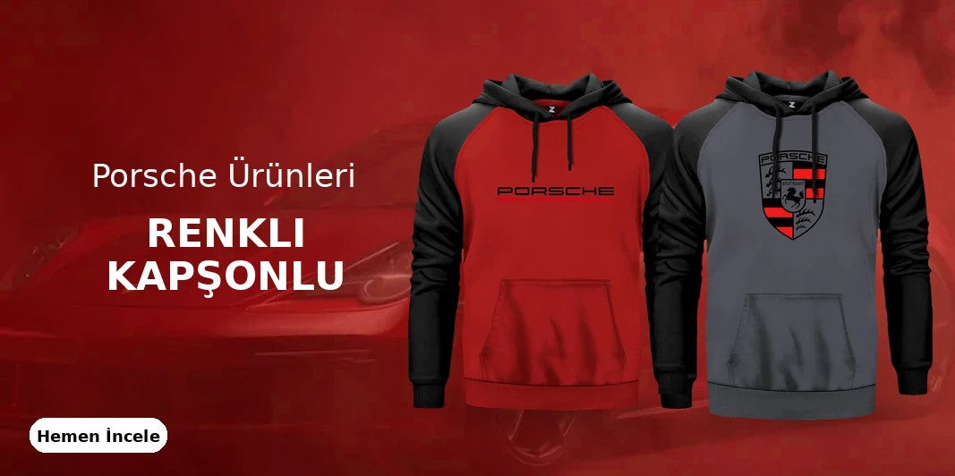 Porsche Renkli Kapşonlu kapak