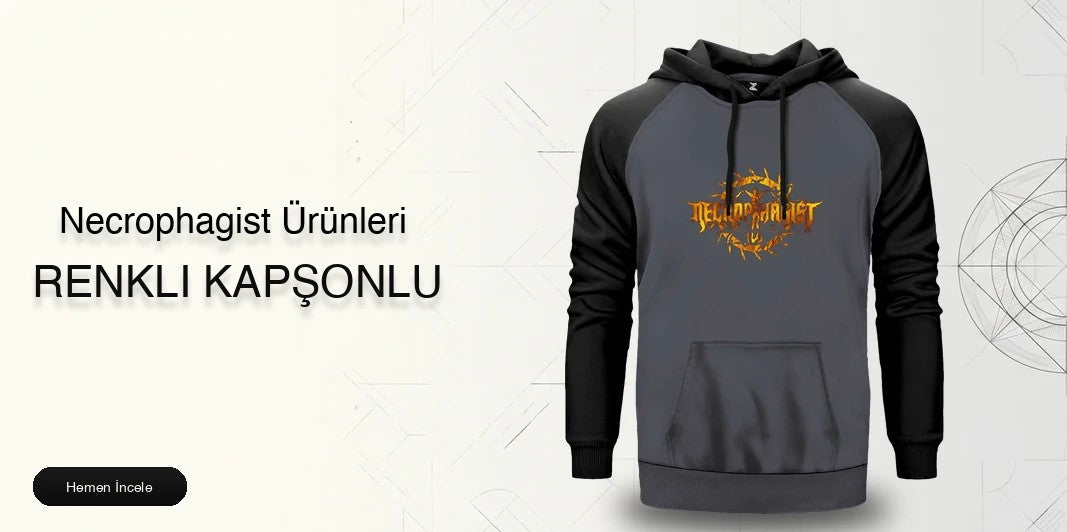 Necrophagist Renkli Kapşonlu kapak