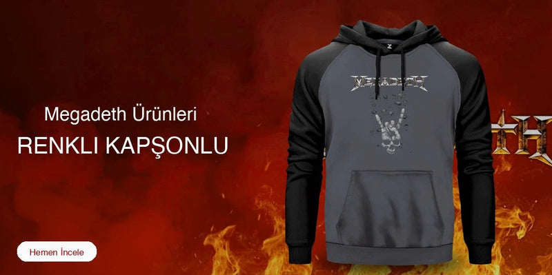 Megadeth Renkli Kapşonlu kapak