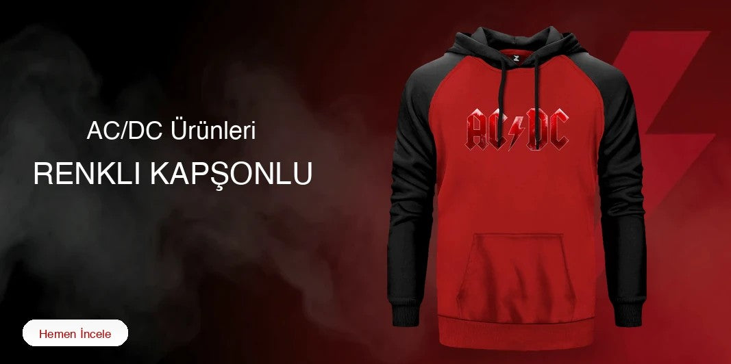 AC/DC Renkli Kapşonlu kapak