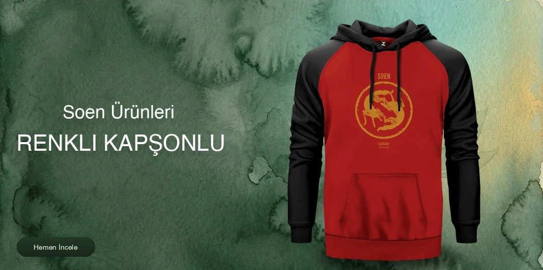 Soen Renkli Kapşonlu kapak