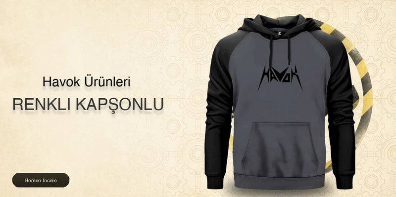 Havok Renkli Kapşonlu