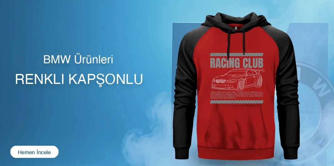 BMW Renkli Kapşonlu kapak