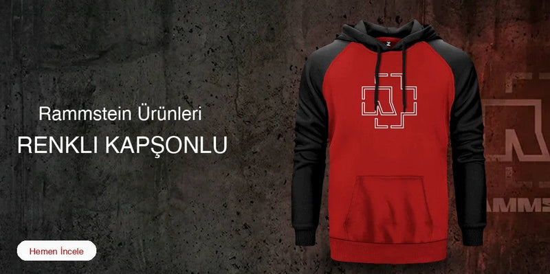 Rammstein Renkli Kapşonlu kapak