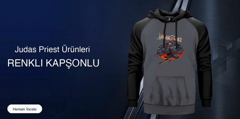 Judas Priest Renkli Kapşonlu
