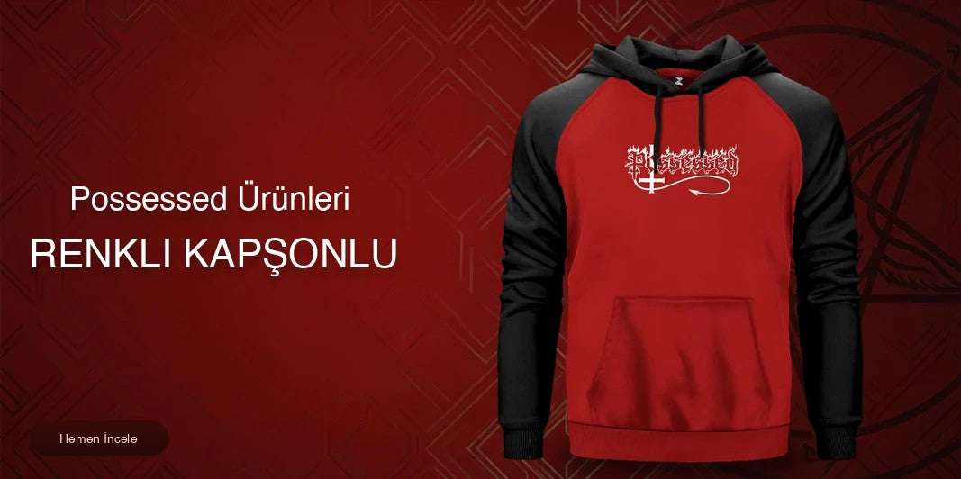Possessed Renkli Kapşonlu kapak