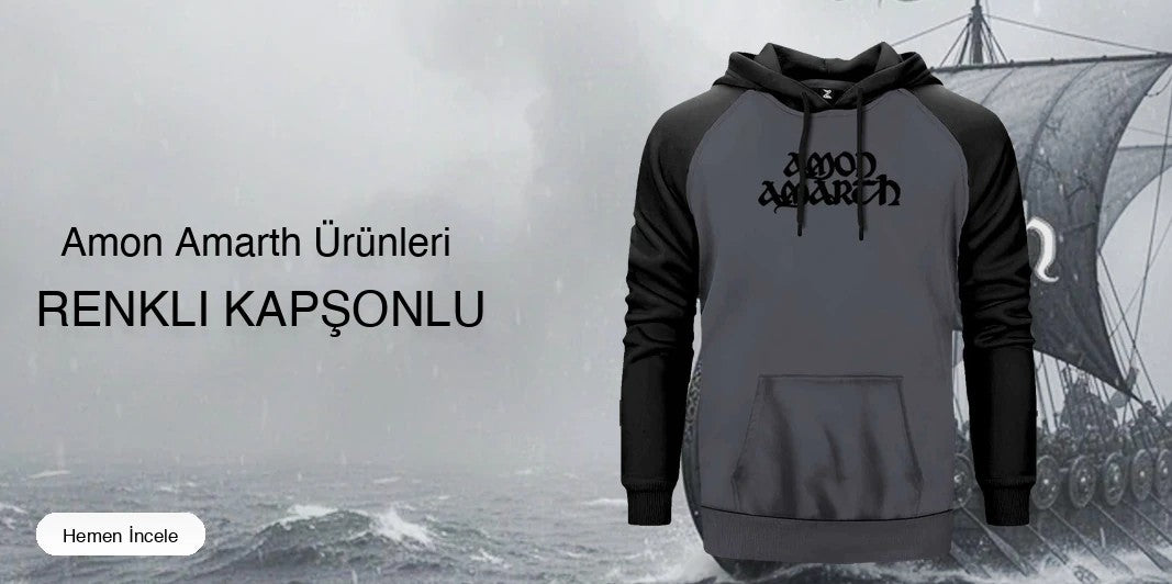 Amon Amarth Renkli Kapşonlu kapak