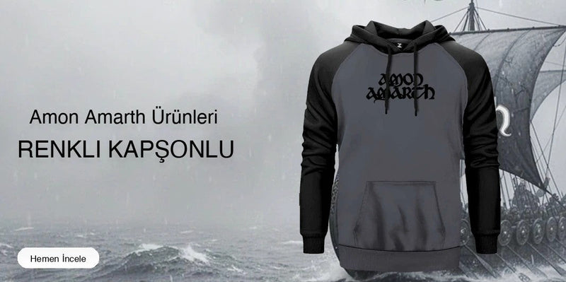 Amon Amarth Renkli Kapşonlu kapak