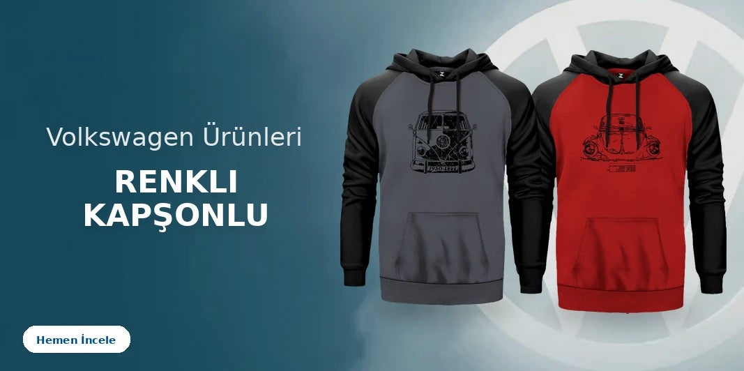 Volkswagen Renkli Kapşonlu kapak