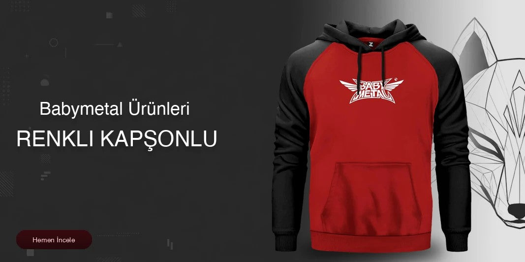 Babymetal Renkli Kapşonlu kapak