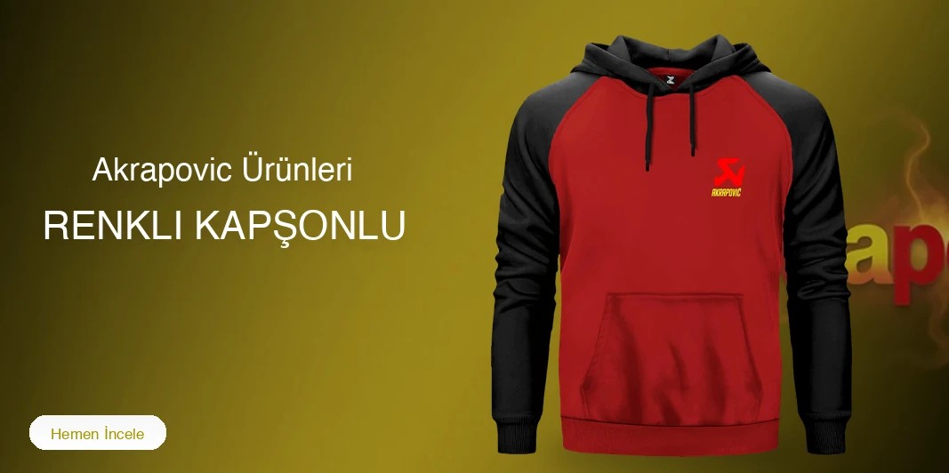 Akrapovic Renkli Kapşonlu kapak