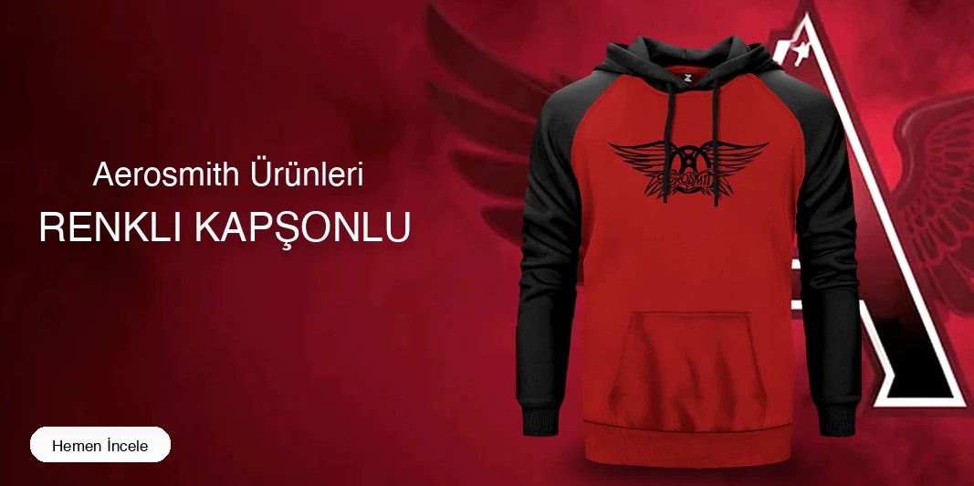 Aerosmith Renkli Kapşonlu kapak