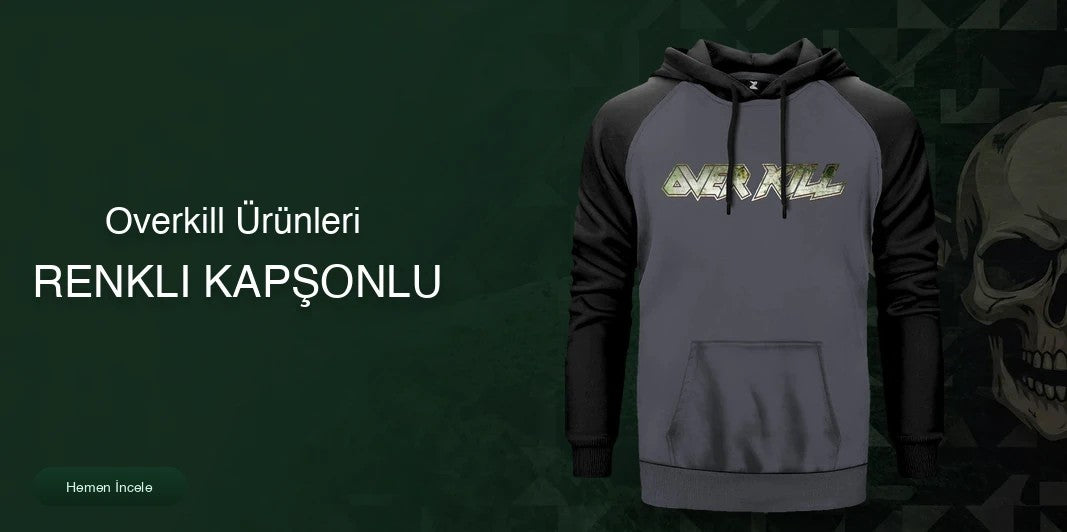 Overkill Renkli Kapşonlu kapak