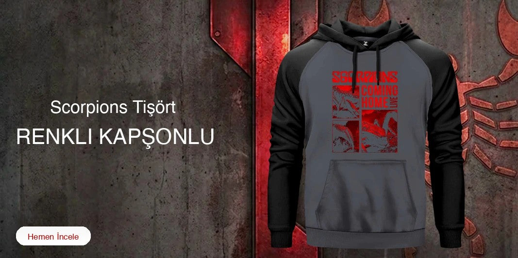 Scorpions Renkli Kapşonlu kapak