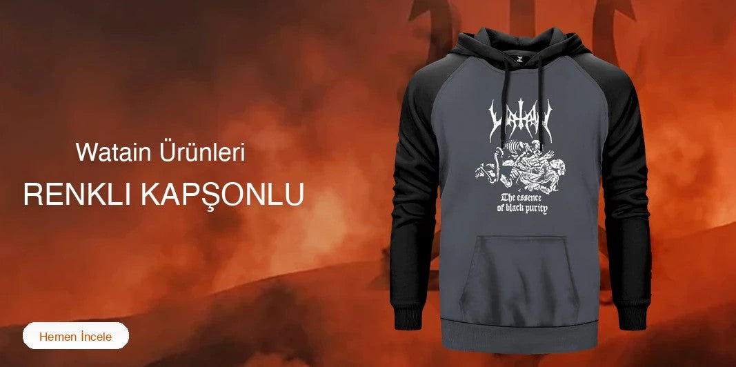 Watain Renkli Kapşonlu kapak