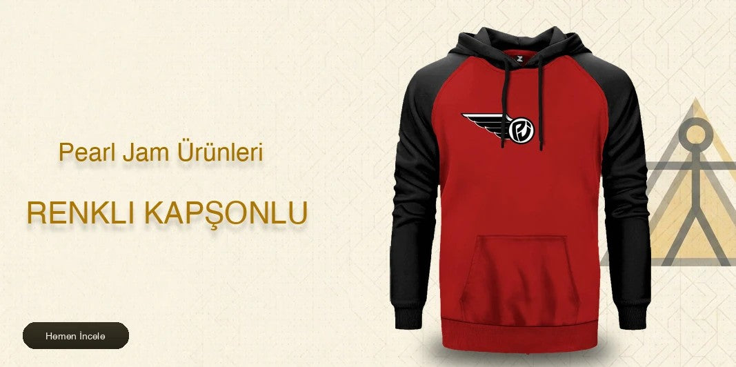 Pearl Jam Renkli Kapşonlu kapak