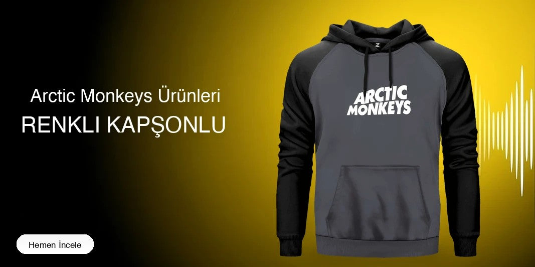 Arctic Monkeys Renkli Kapşonlu kapak
