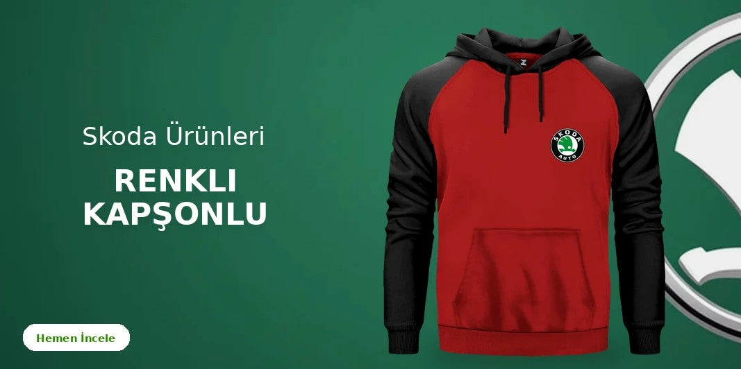 Skoda Renkli Kapşonlu kapak