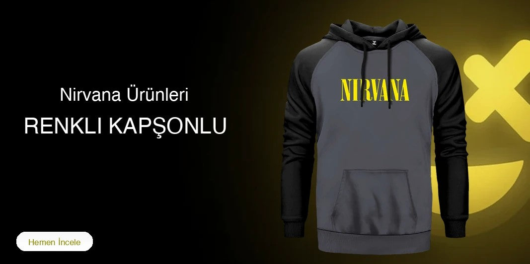 Nirvana Renkli Kapşonlu kapak