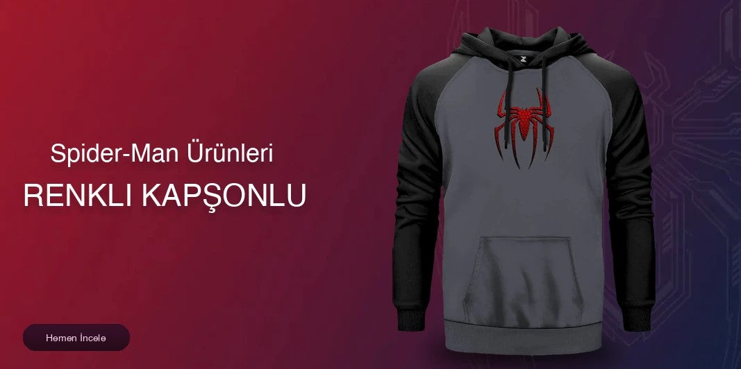 Spider-Man Renkli Kapşonlu kapak