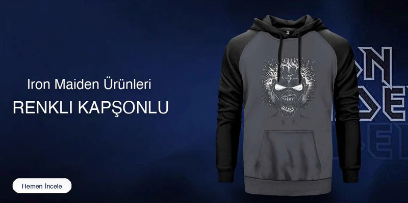 Iron Maiden Renkli Kapşonlu kapak