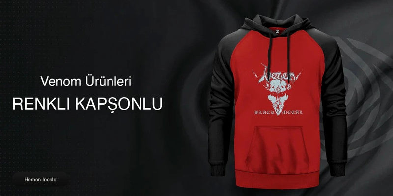 Venom Renkli Kapşonlu kapak