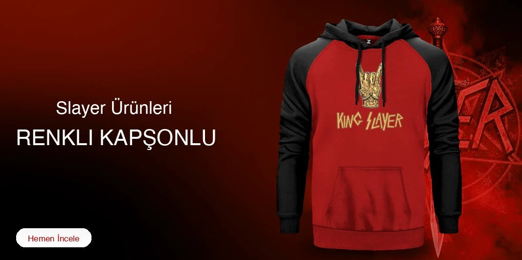 Slayer Renkli Kapşonlu kapak