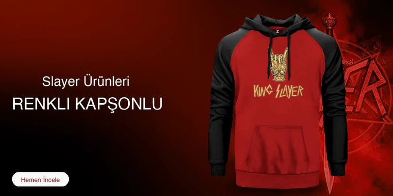 Slayer Renkli Kapşonlu
