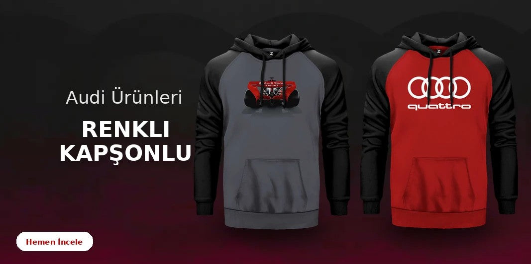 Audi Renkli Kapşonlu kapak