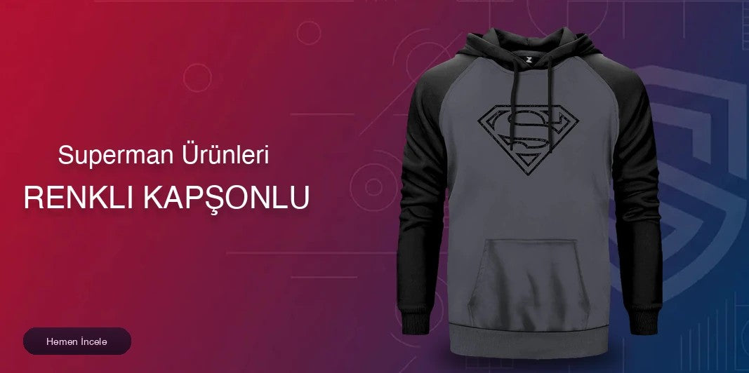 Superman Renkli Kapşonlu kapak
