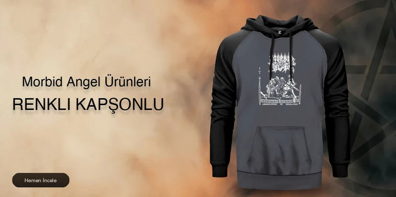 Morbid Angel Renkli Kapşonlu