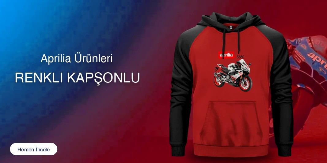 Aprilia Renkli Kapşonlu kapak