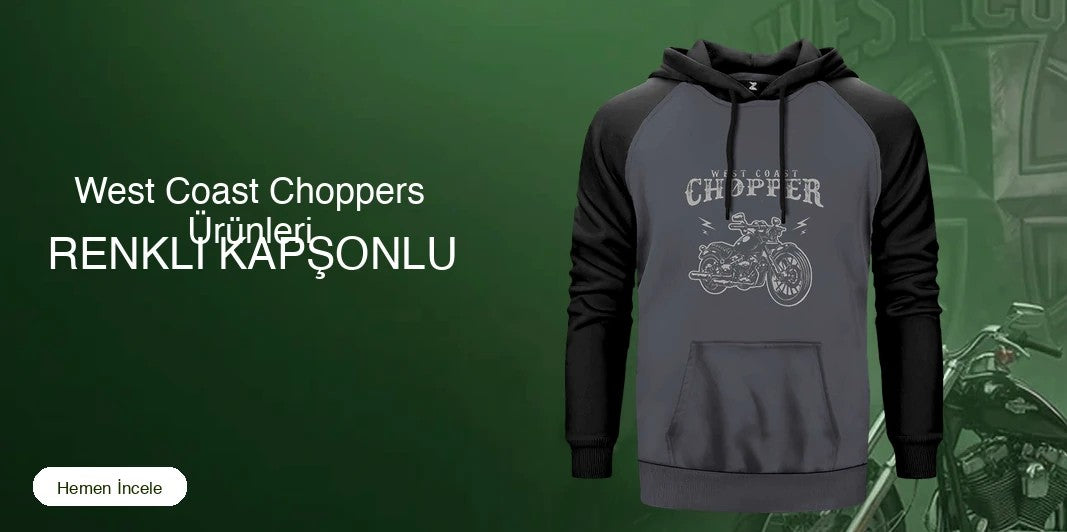 West Coast Choppers Renkli Kapşonlu kapak